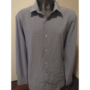 Mizzen Main Leeward Blue Check Long Sleeve Button Shirt 2XL Trim Fit